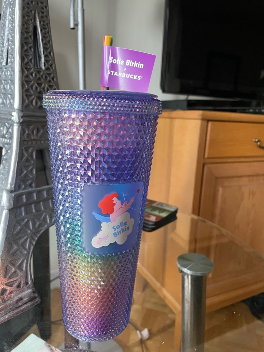 Starbucks Purple Iridescent Studded Tumbler by Sofie Birkin
